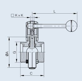 外螺纹手动蝶阀