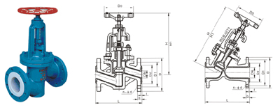 J41F46/A-16C/P/R型铸钢/不锈钢氟塑料衬里法兰手动截止阀