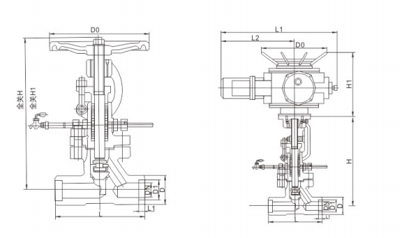 DSJ41/61H/Y/W-16/25/40/64C/I/P/R型铸钢/不锈钢法兰/对焊手动水封截止阀