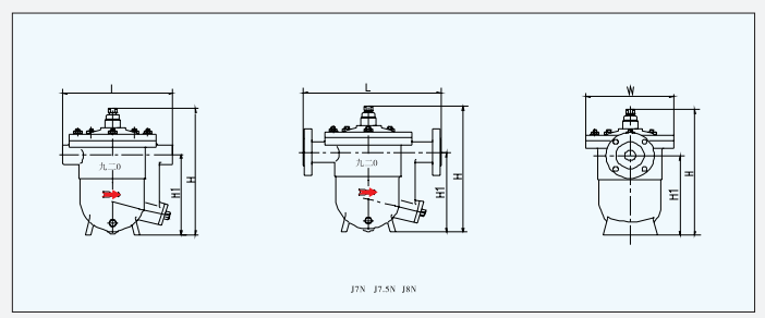 J7N/J7.5N/J8N自由浮球式蒸汽疏水阀（中压系列）